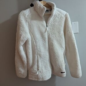 White free country full zip jacket size medium